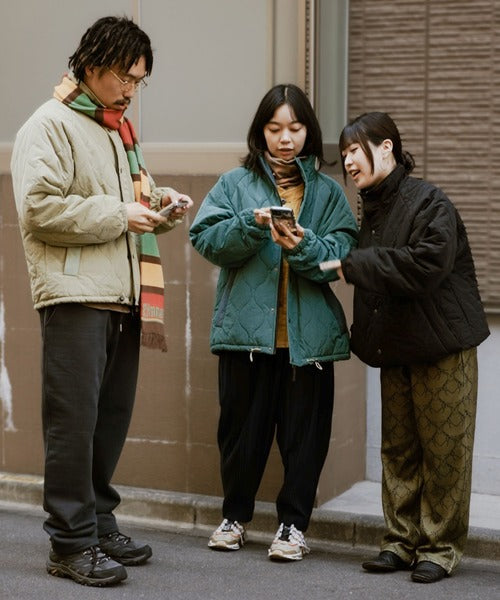 Japan LAWSON x FREAK'S STORE joint flannel plaid shirt-black/blue/navy blue