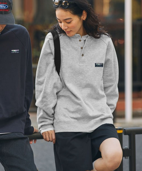 THE CRAFT CREW PRODUCTS 厚磅機能美國棉寬版亨利領上衣