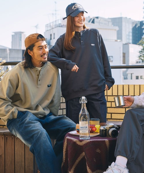 THE CRAFT CREW PRODUCTS 厚磅機能美國棉寬版亨利領上衣