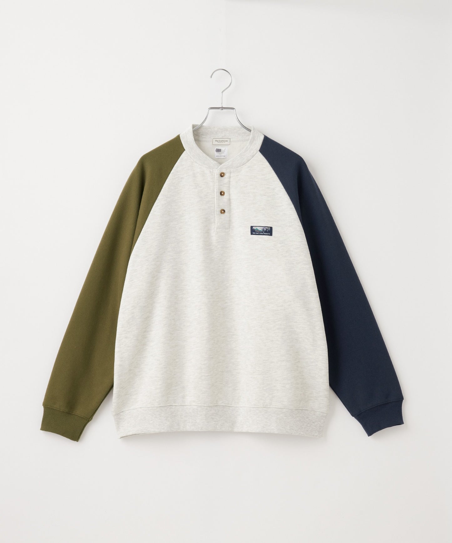 THE CRAFT CREW PRODUCTS 厚磅機能美國棉寬版亨利領上衣