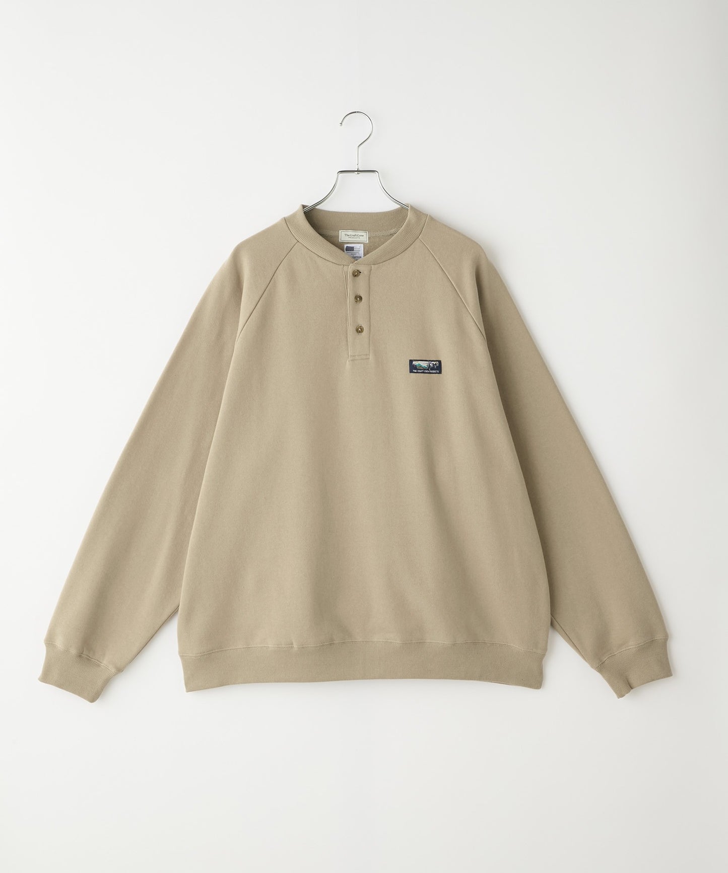 THE CRAFT CREW PRODUCTS 厚磅機能美國棉寬版亨利領上衣