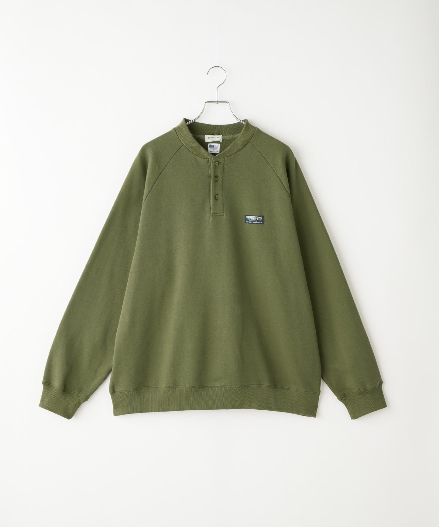 THE CRAFT CREW PRODUCTS 厚磅機能美國棉寬版亨利領上衣