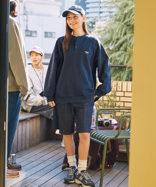 THE CRAFT CREW PRODUCTS 厚磅機能美國棉寬版亨利領上衣