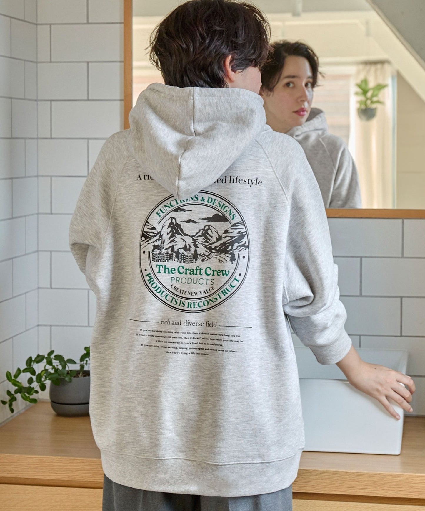 THE CRAFT CREW PRODUCTS 厚磅美國棉寬版連帽大學T / 吸濕快乾