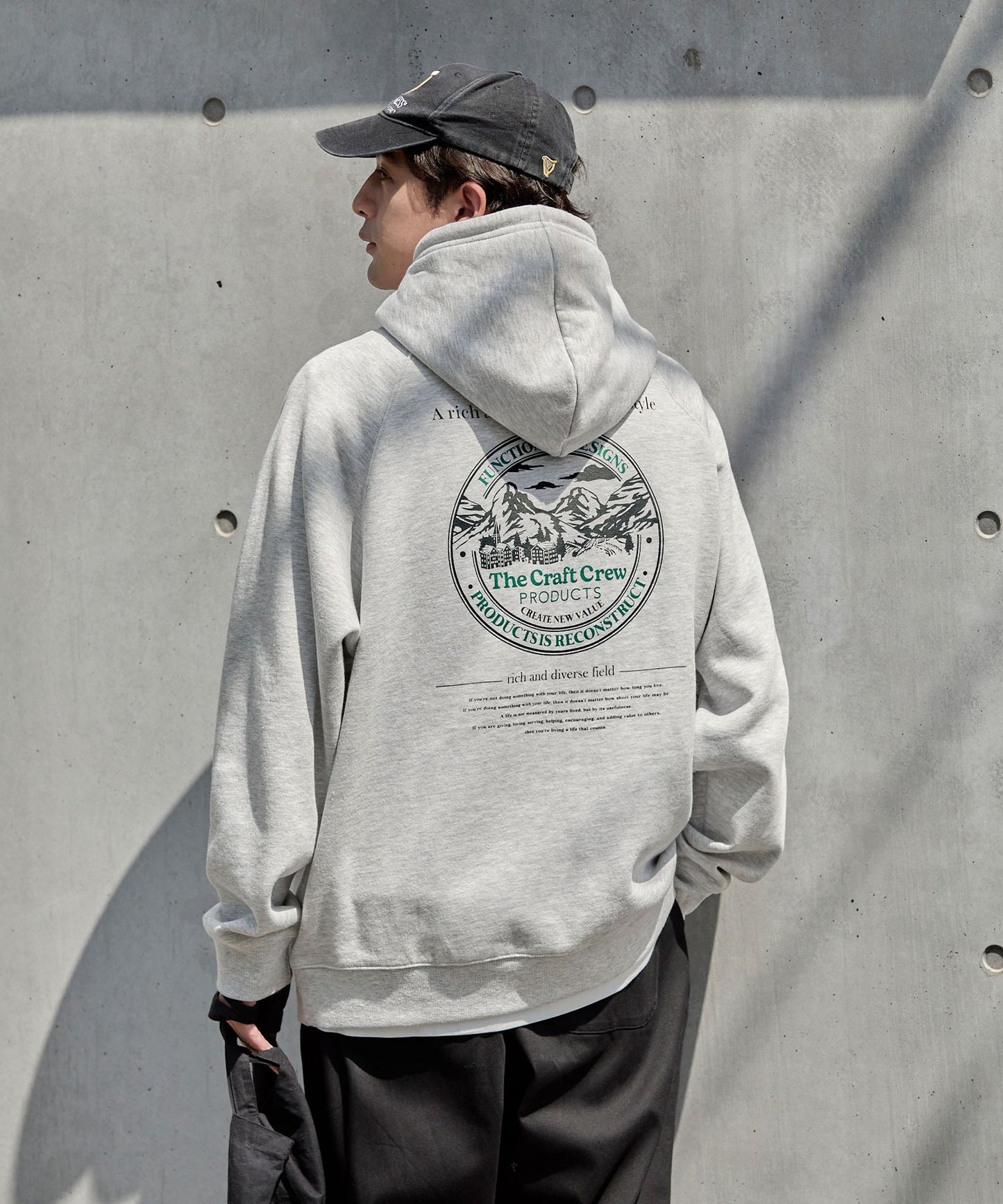 THE CRAFT CREW PRODUCTS 厚磅美國棉寬版連帽大學T / 吸濕快乾