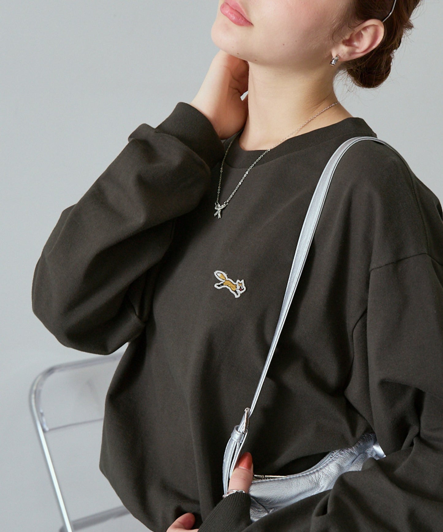 PENNEYS THE FOX Logo 狐狸刺繡寬版上衣