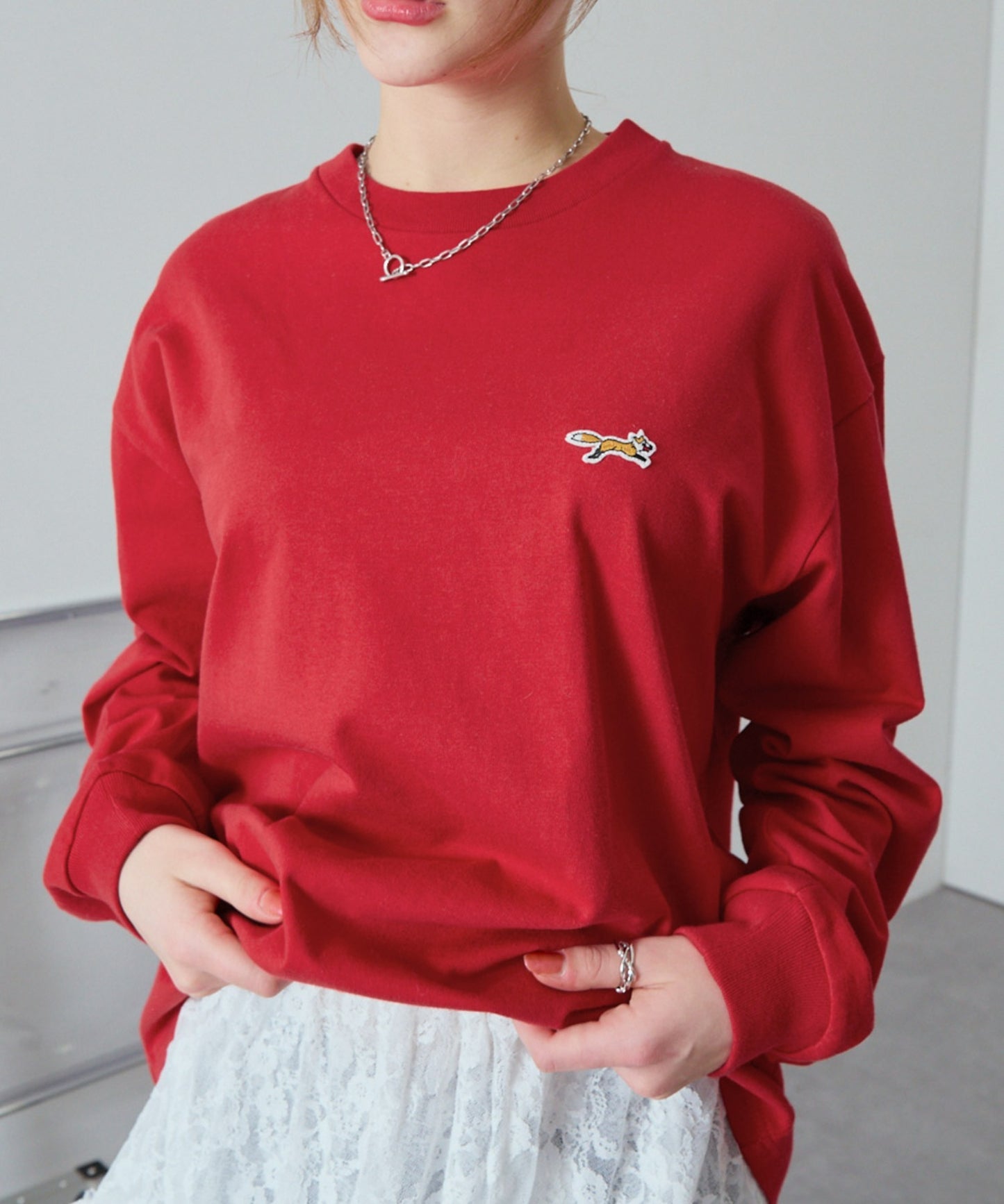PENNEYS THE FOX Logo 狐狸刺繡寬版上衣