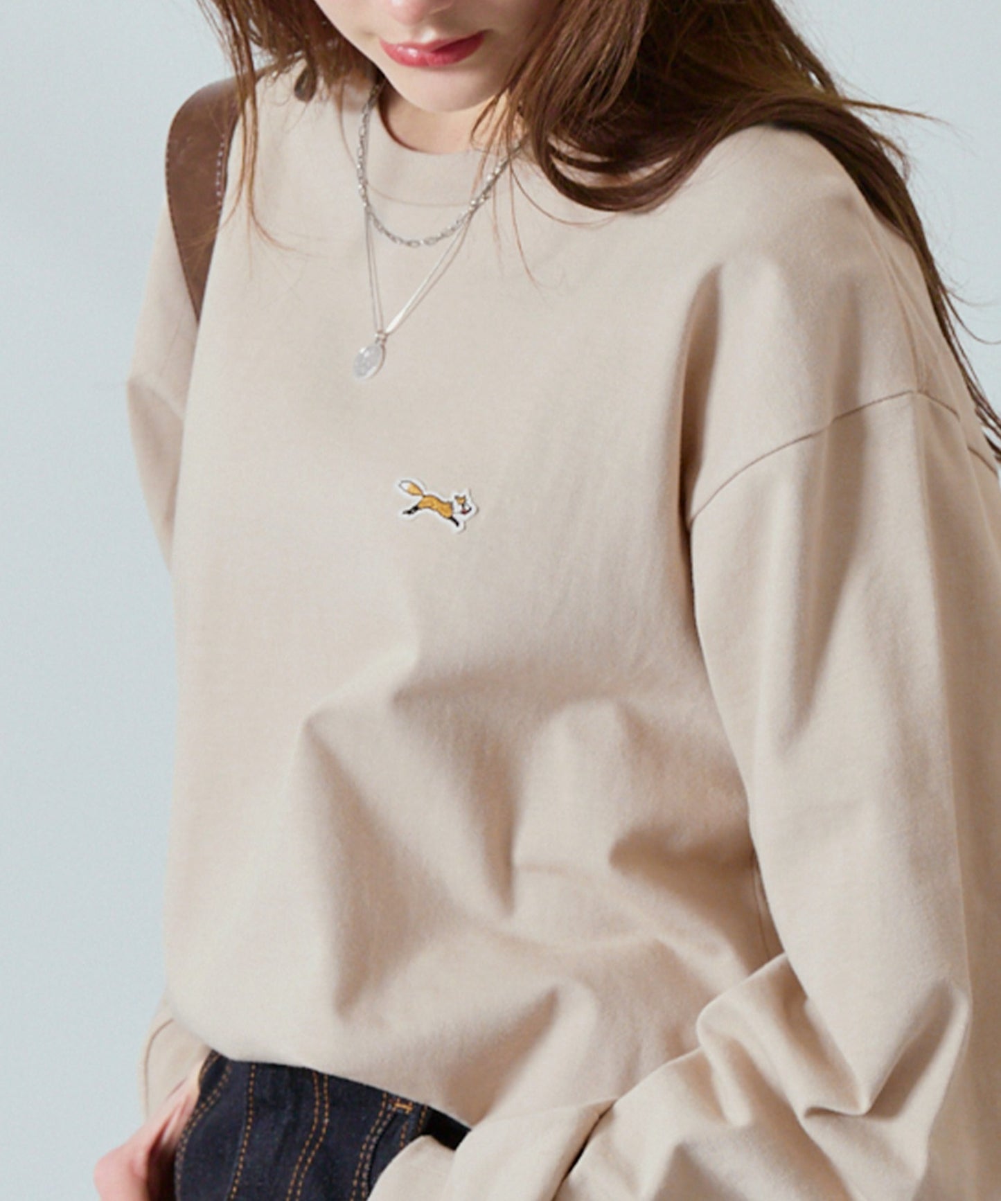 PENNEYS THE FOX Logo 狐狸刺繡寬版上衣