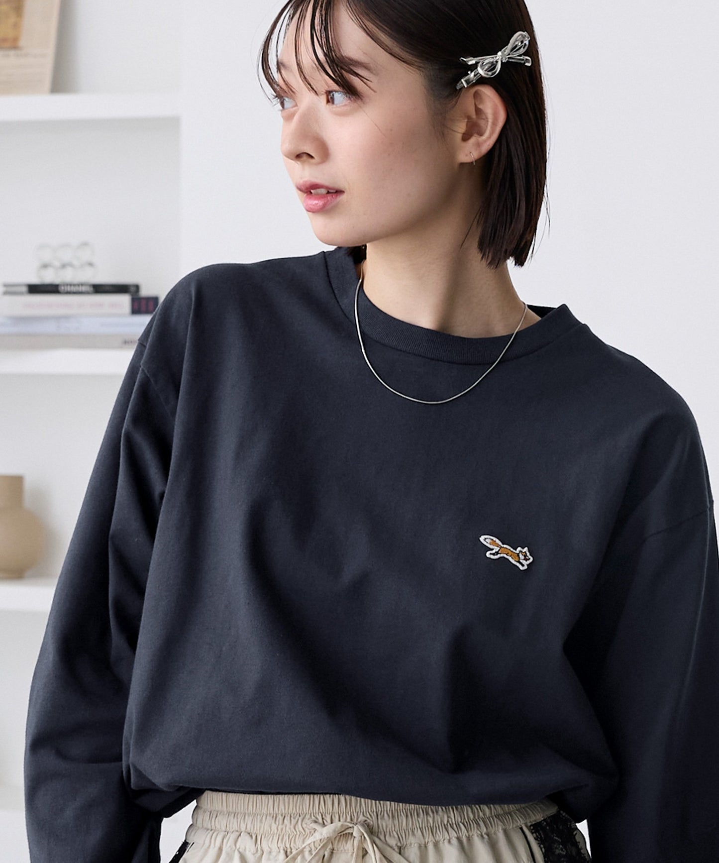PENNEYS THE FOX Logo 狐狸刺繡寬版上衣