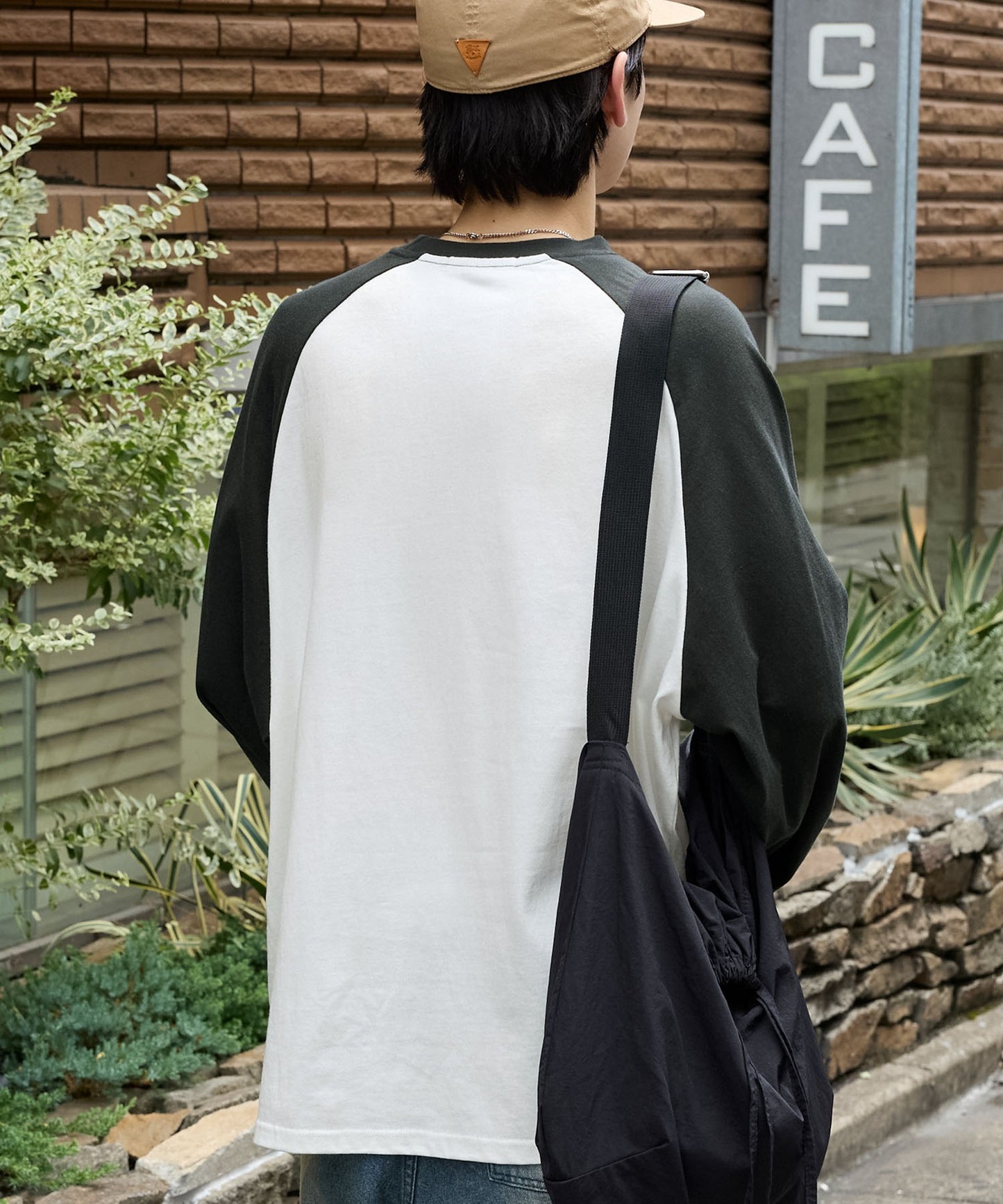 U.S. POLO ASSN. 限定款 刺繡LOGO拼色插肩寬版長袖T恤上衣