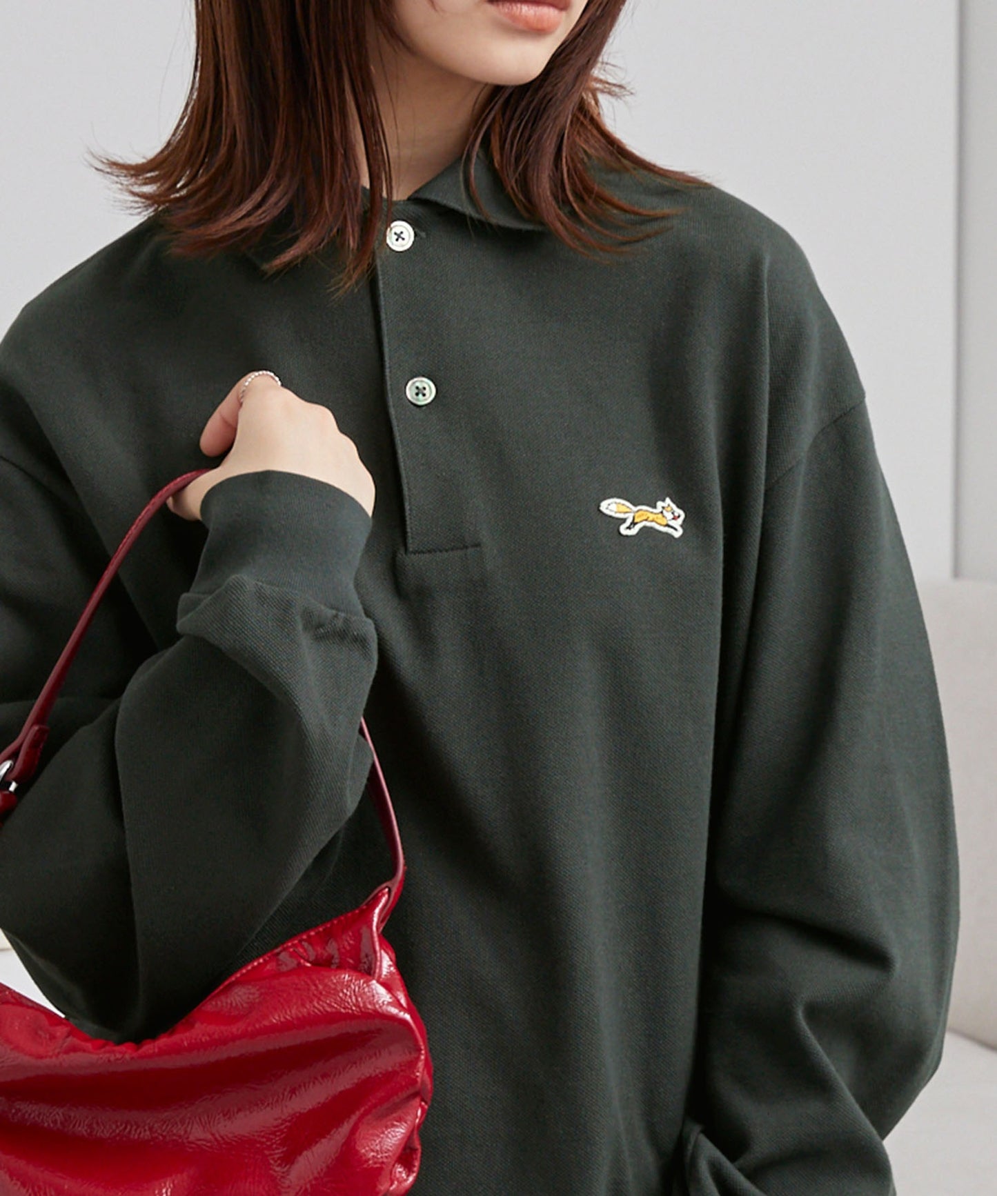 PENNEYS THE FOX Logo 狐狸刺繡LOGO寬版Polo上衣