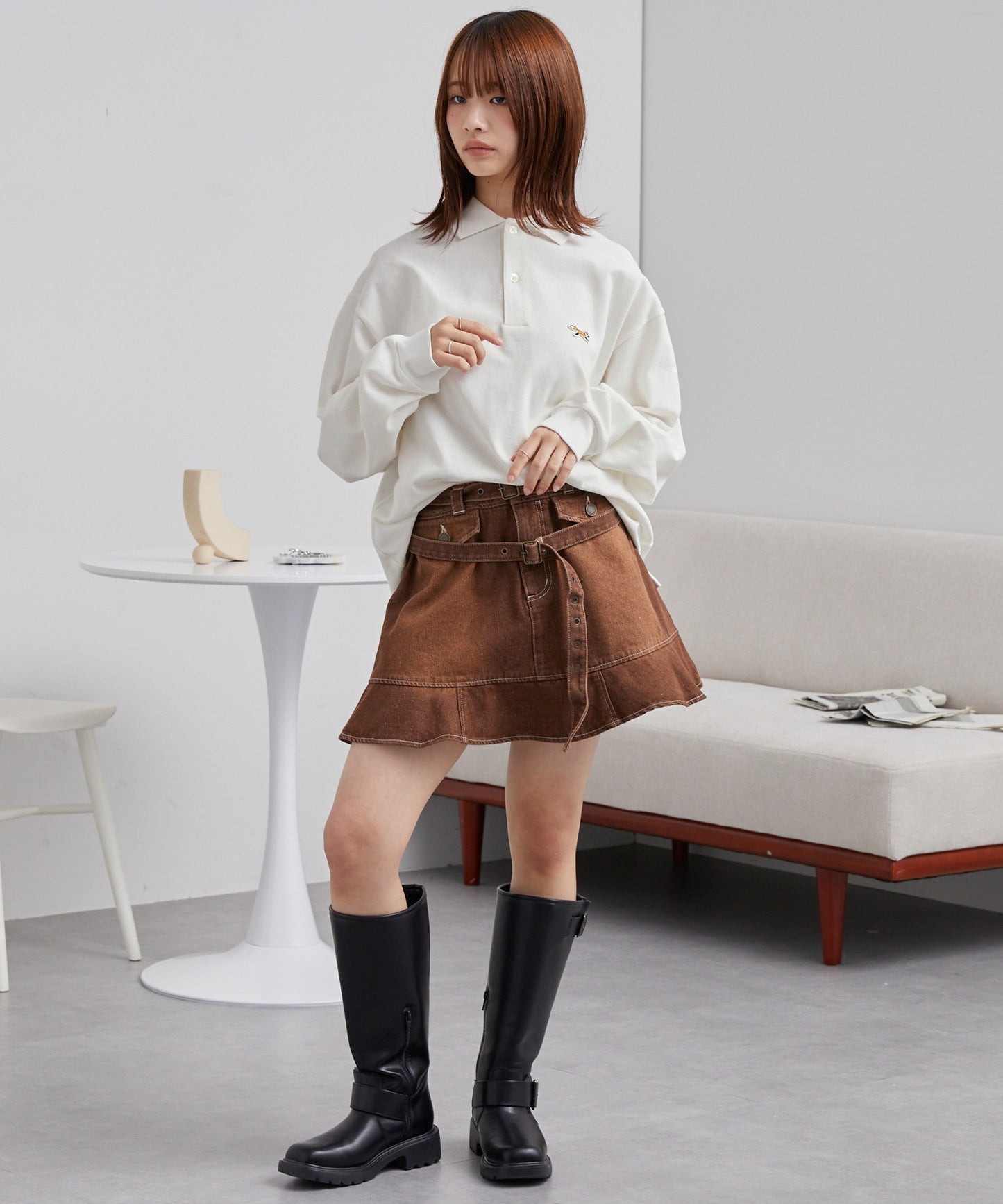 PENNEYS THE FOX Logo 狐狸刺繡LOGO寬版Polo上衣