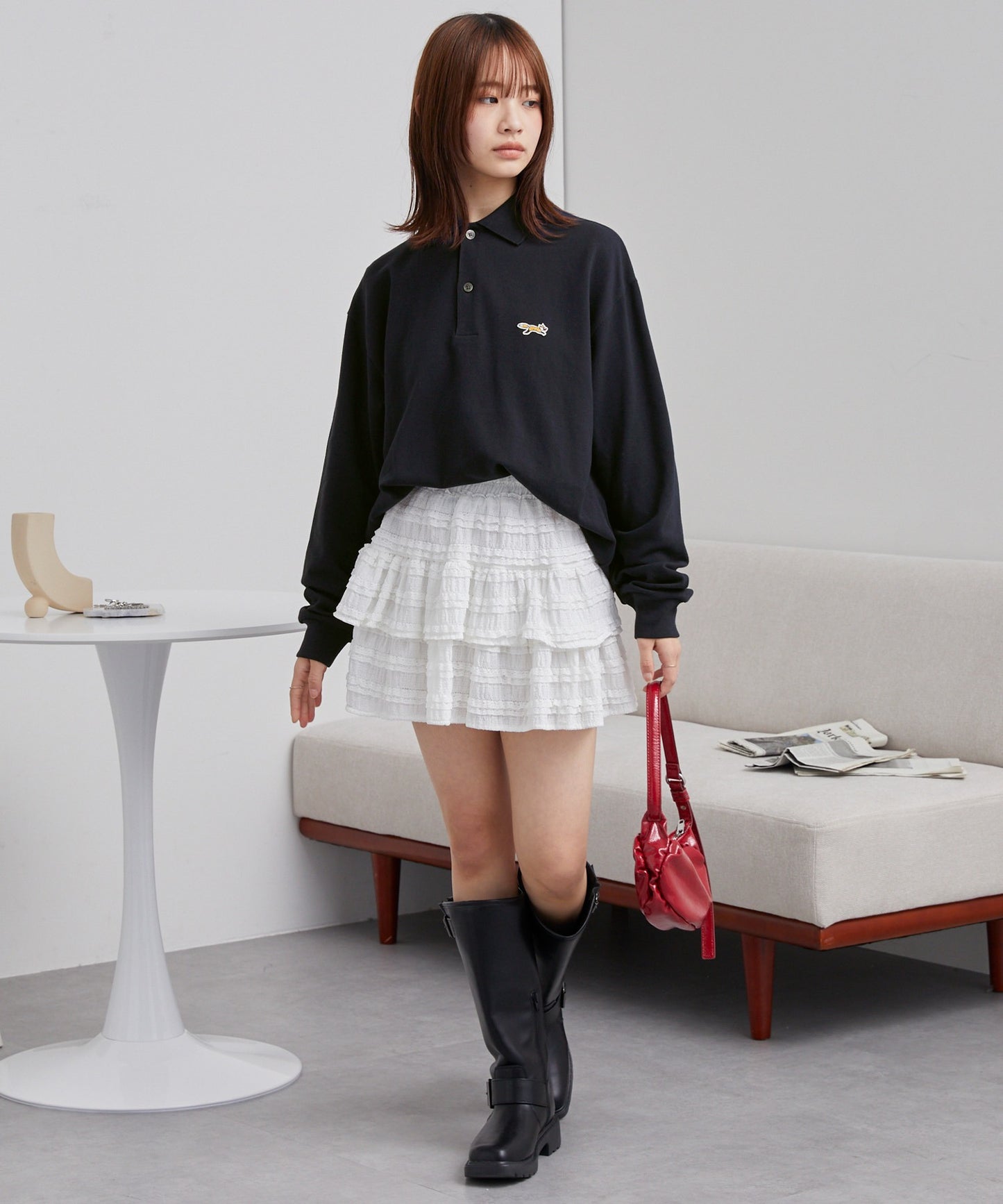 PENNEYS THE FOX Logo 狐狸刺繡LOGO寬版Polo上衣