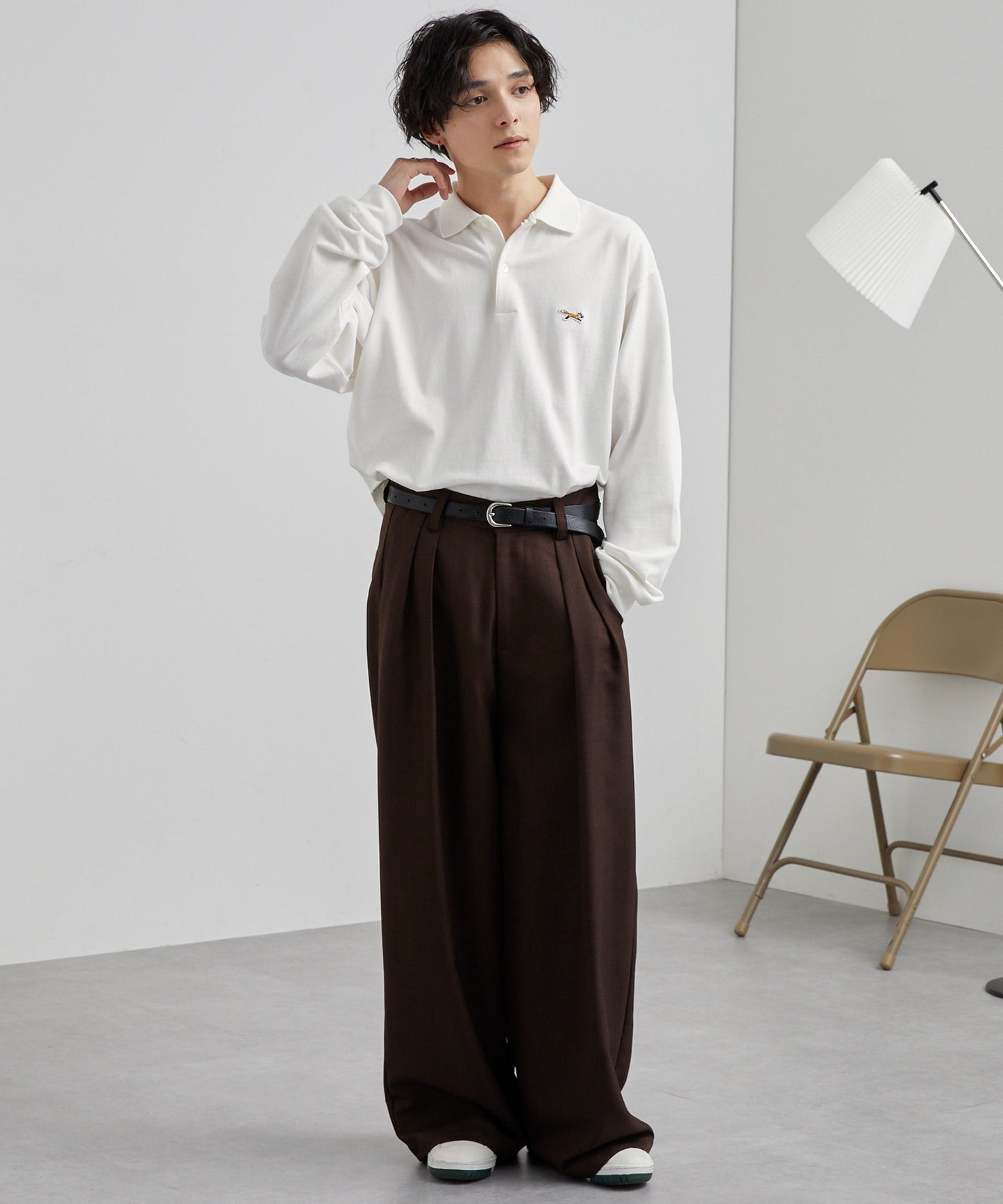 PENNEYS THE FOX Logo 狐狸刺繡LOGO寬版Polo上衣