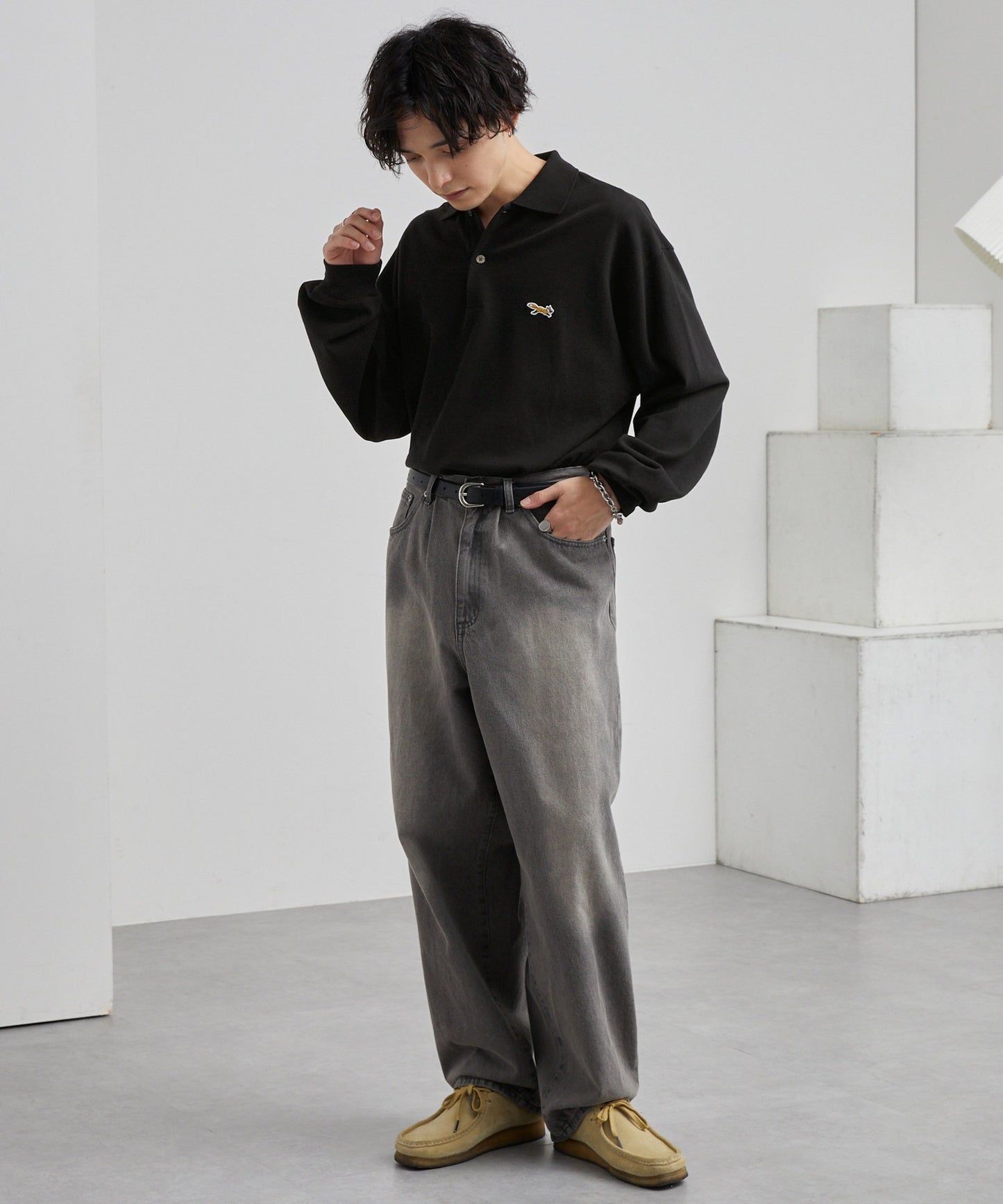 PENNEYS THE FOX Logo 狐狸刺繡LOGO寬版Polo上衣