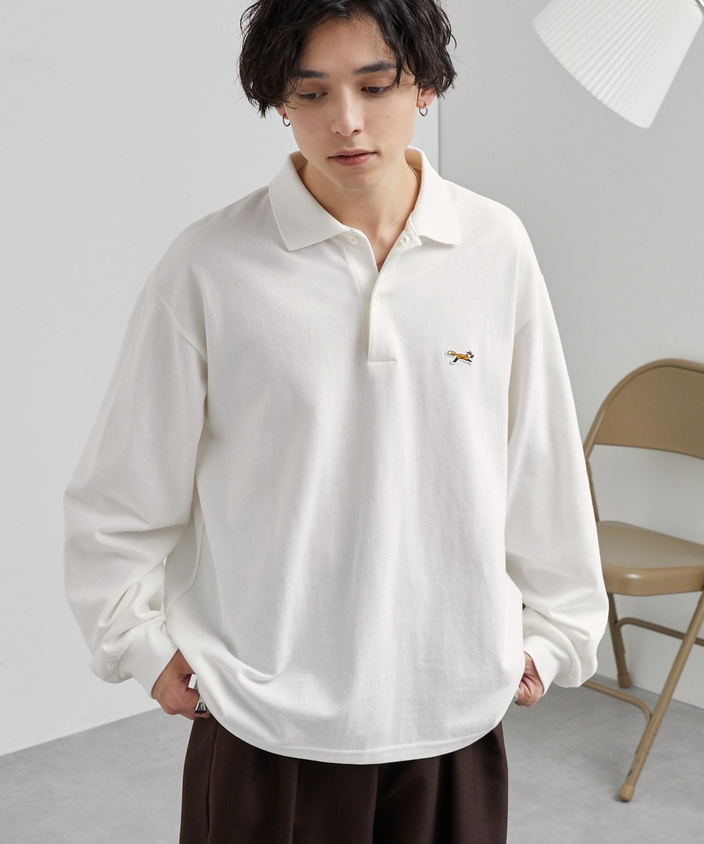 PENNEYS THE FOX Logo 狐狸刺繡LOGO寬版Polo上衣