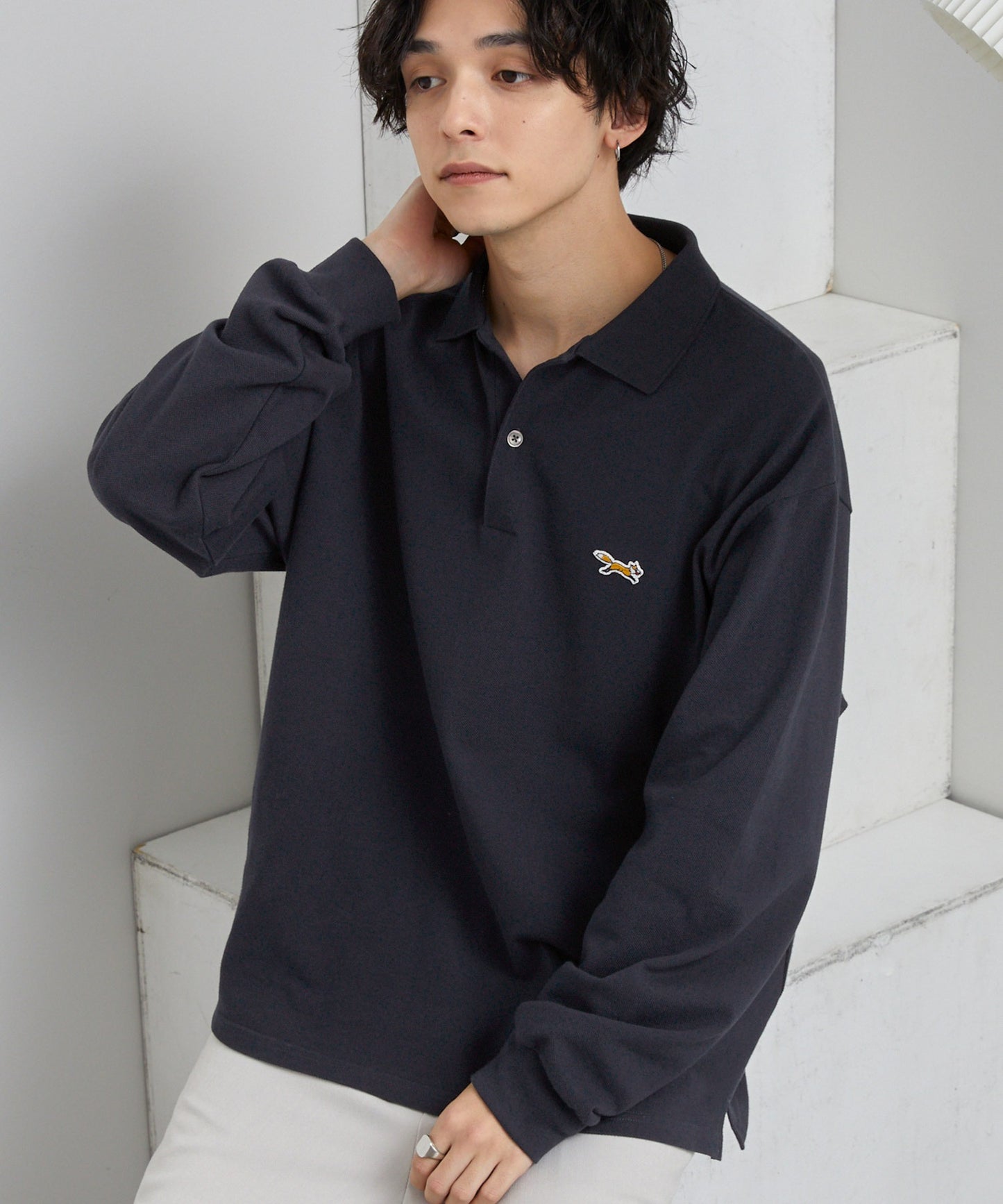 PENNEYS THE FOX Logo 狐狸刺繡LOGO寬版Polo上衣