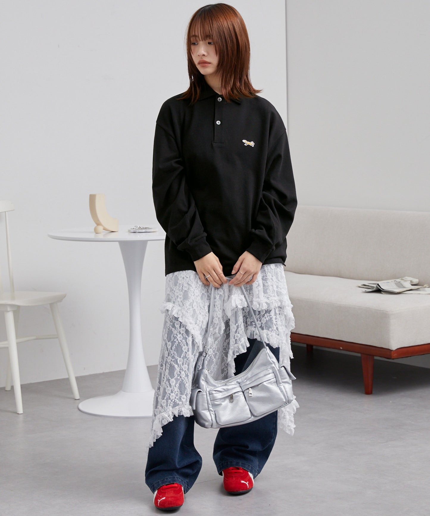 PENNEYS THE FOX Logo 狐狸刺繡LOGO寬版Polo上衣