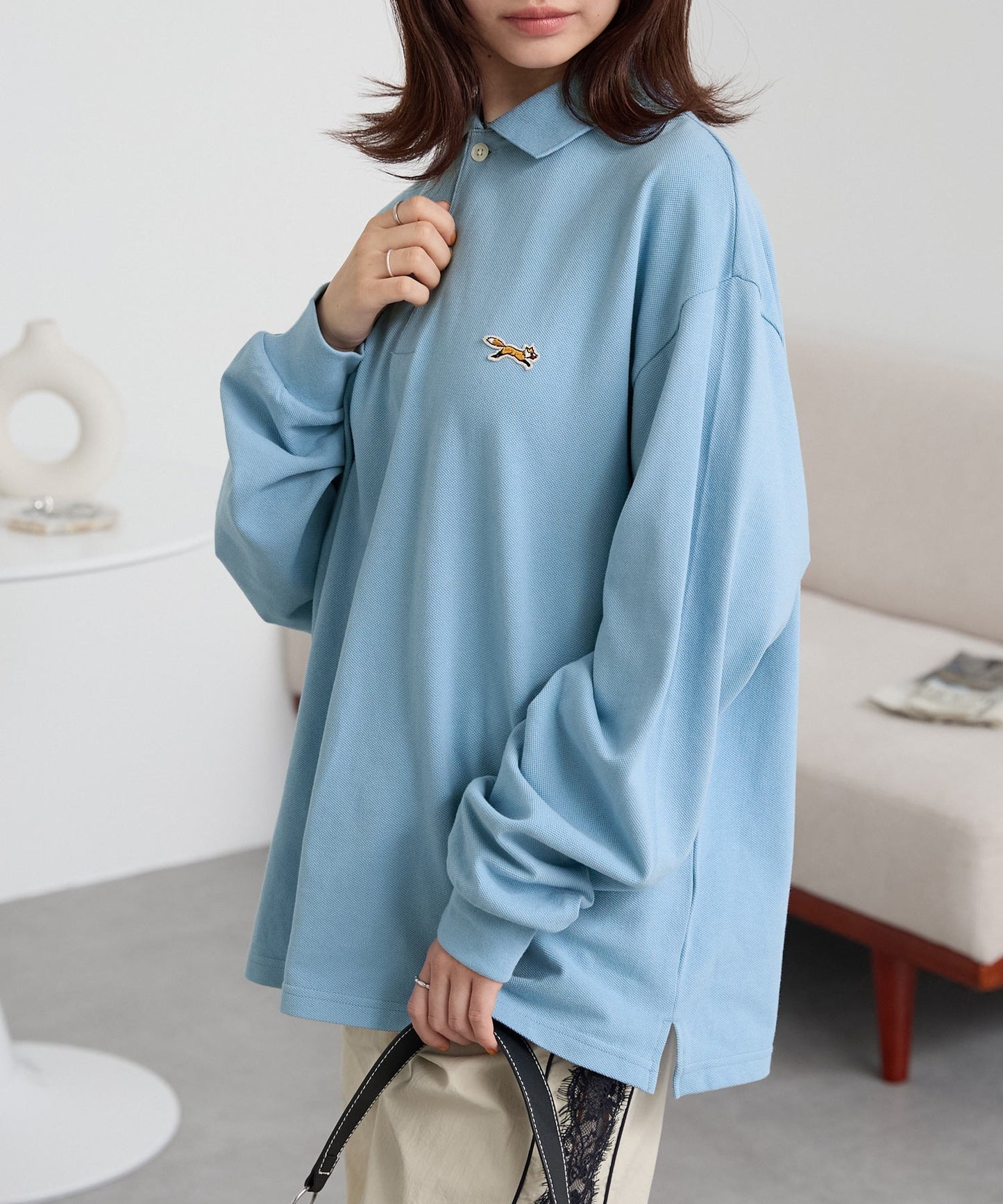 PENNEYS THE FOX Logo 狐狸刺繡LOGO寬版Polo上衣