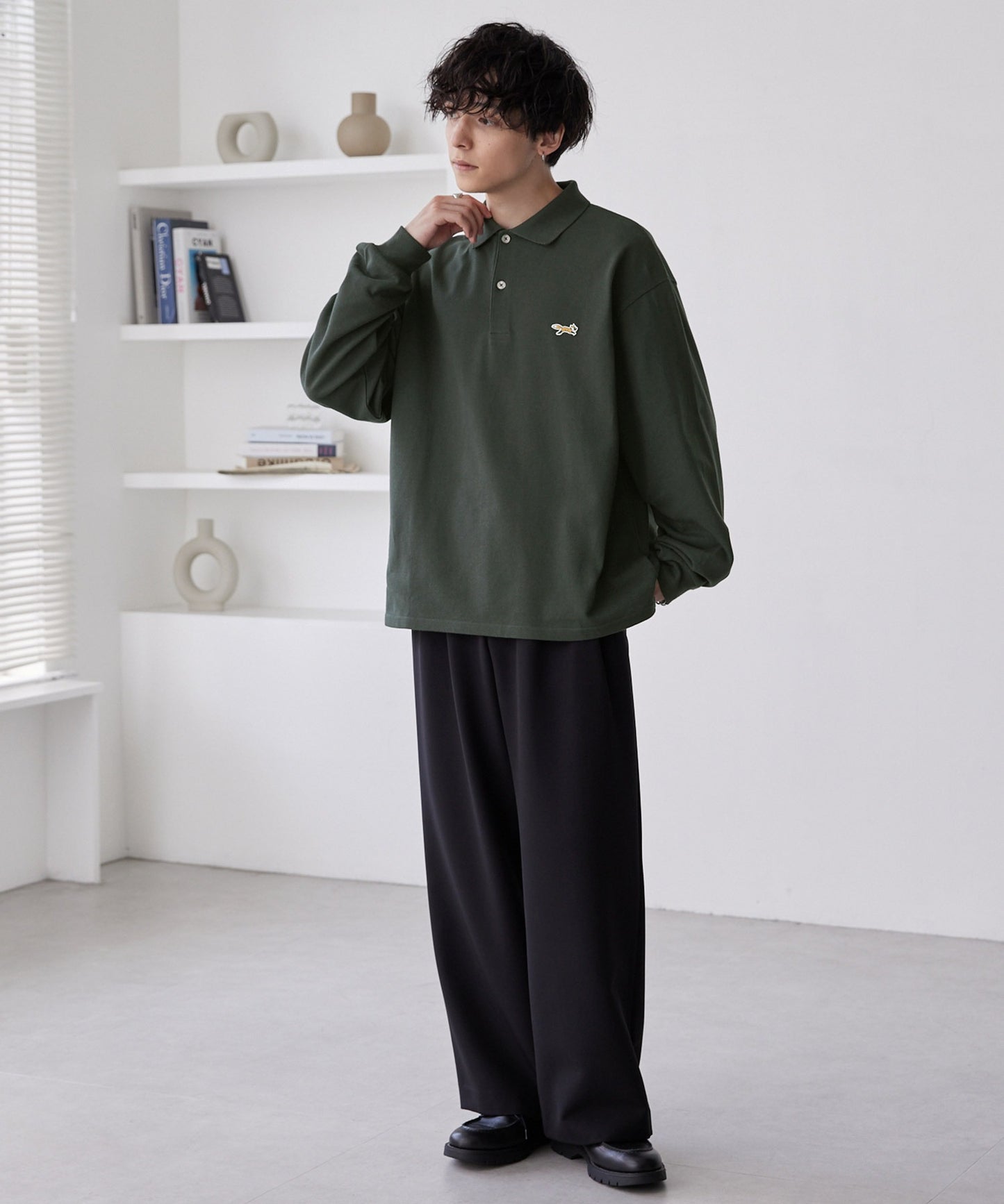 PENNEYS THE FOX Logo 狐狸刺繡LOGO寬版Polo上衣