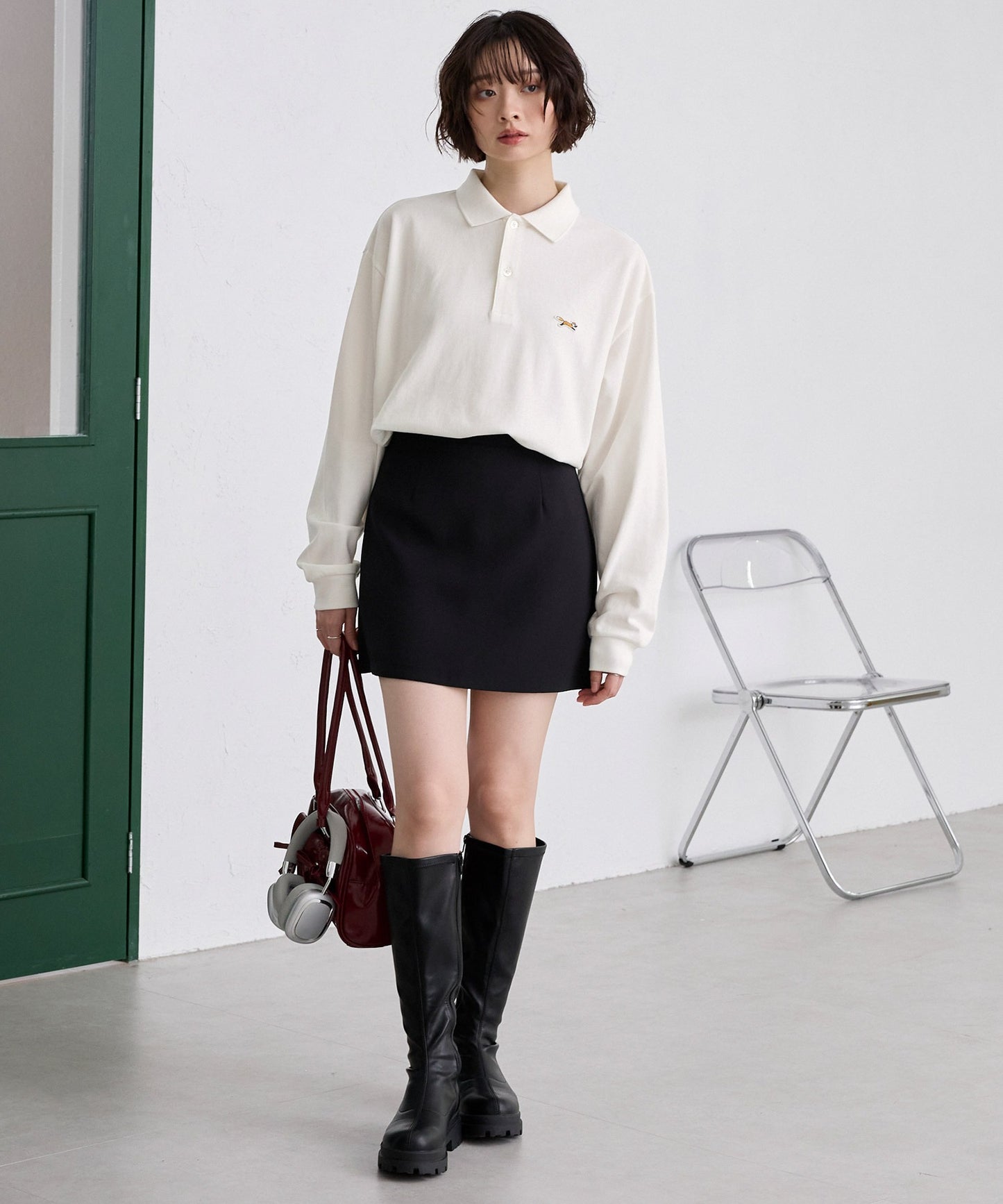 PENNEYS THE FOX Logo 狐狸刺繡LOGO寬版Polo上衣