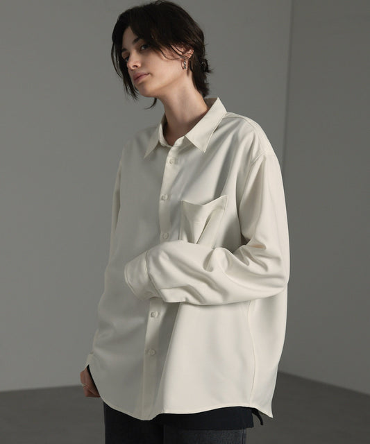 CIYOT-シヨウト- 仿羊毛質感寬鬆經典領襯衫