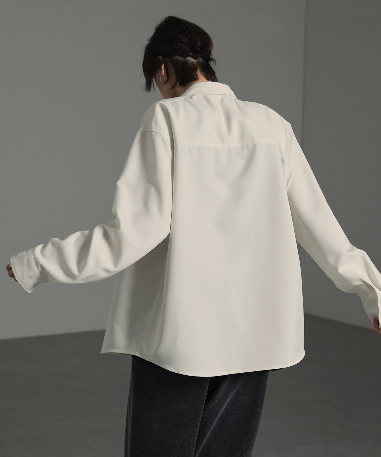 CIYOT-シヨウト- 仿羊毛質感寬鬆經典領襯衫