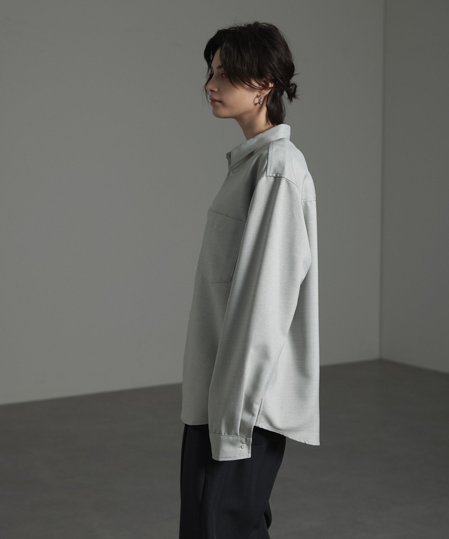 CIYOT-シヨウト- 仿羊毛質感寬鬆經典領襯衫