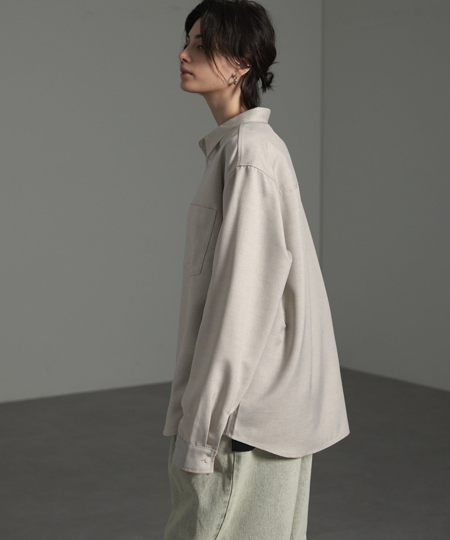 CIYOT-シヨウト- 仿羊毛質感寬鬆經典領襯衫