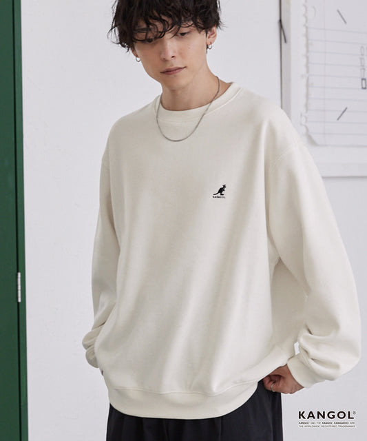 KANGOL 刺繡 Logo 寬版大學T