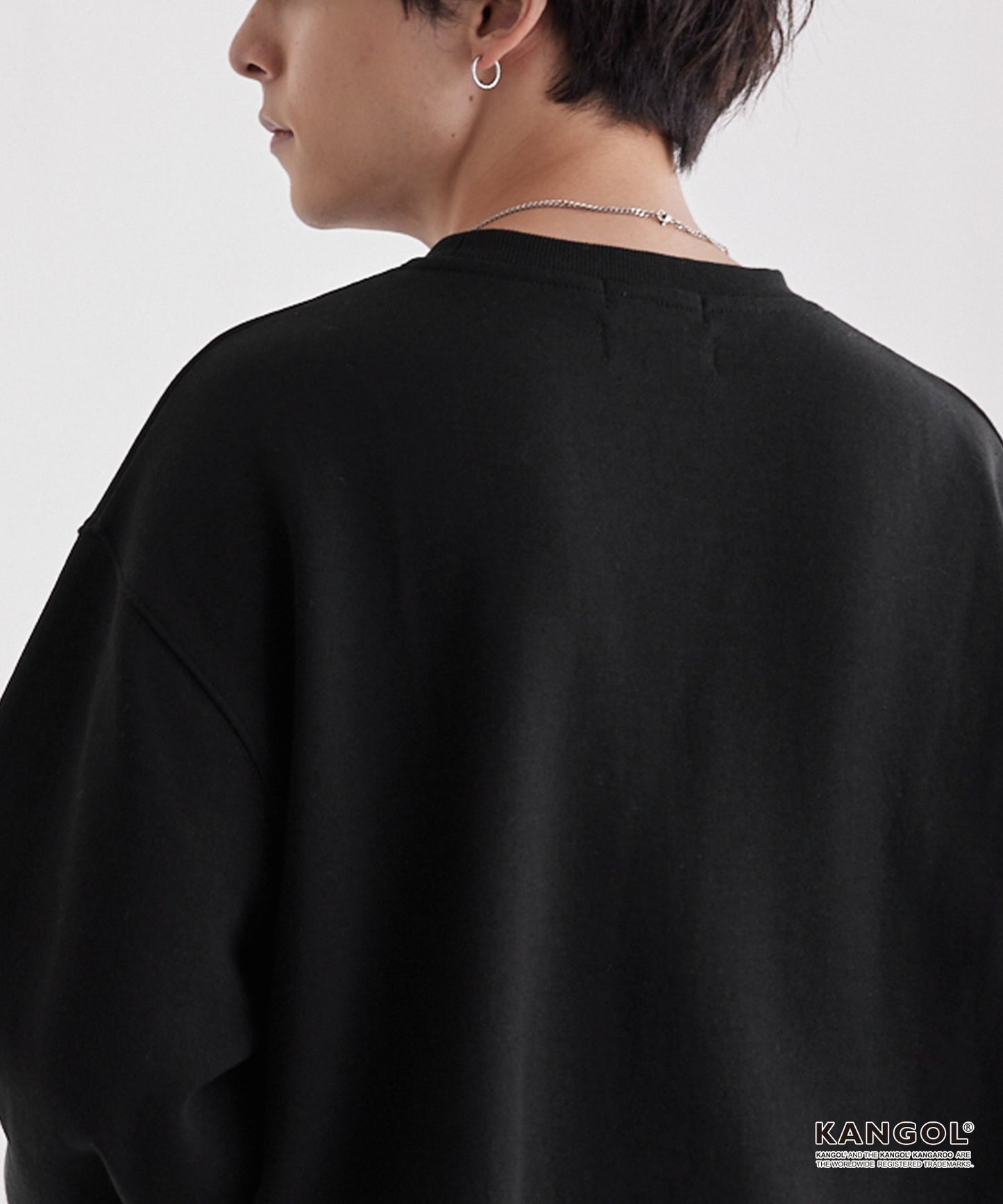 KANGOL 刺繡 Logo 寬版大學T