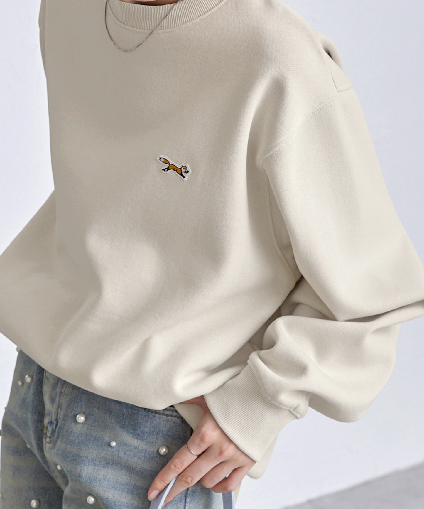 PENNEYS THE FOX Logo 狐狸刺繡寬版大學T上衣