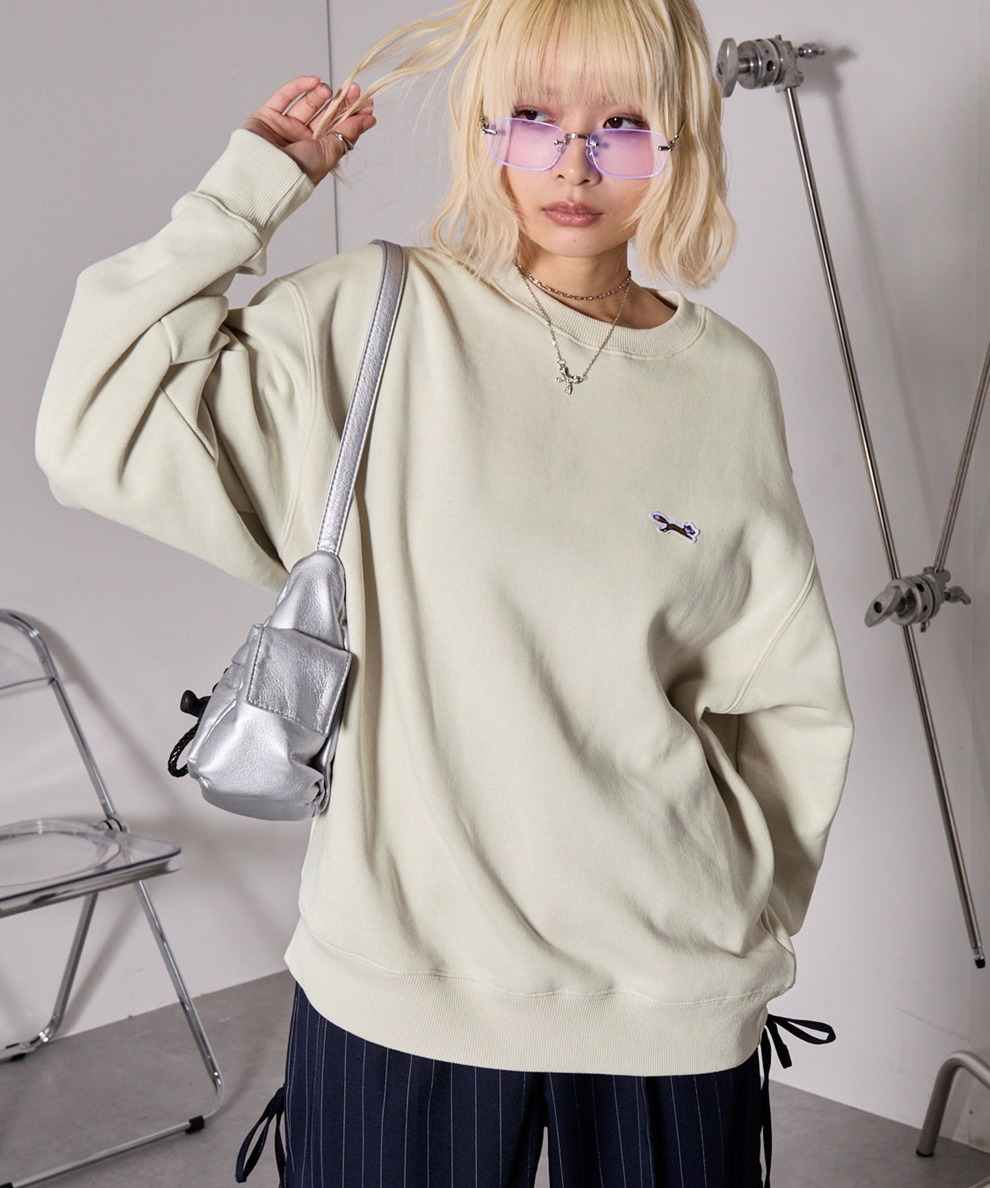 PENNEYS THE FOX Logo 狐狸刺繡寬版大學T上衣