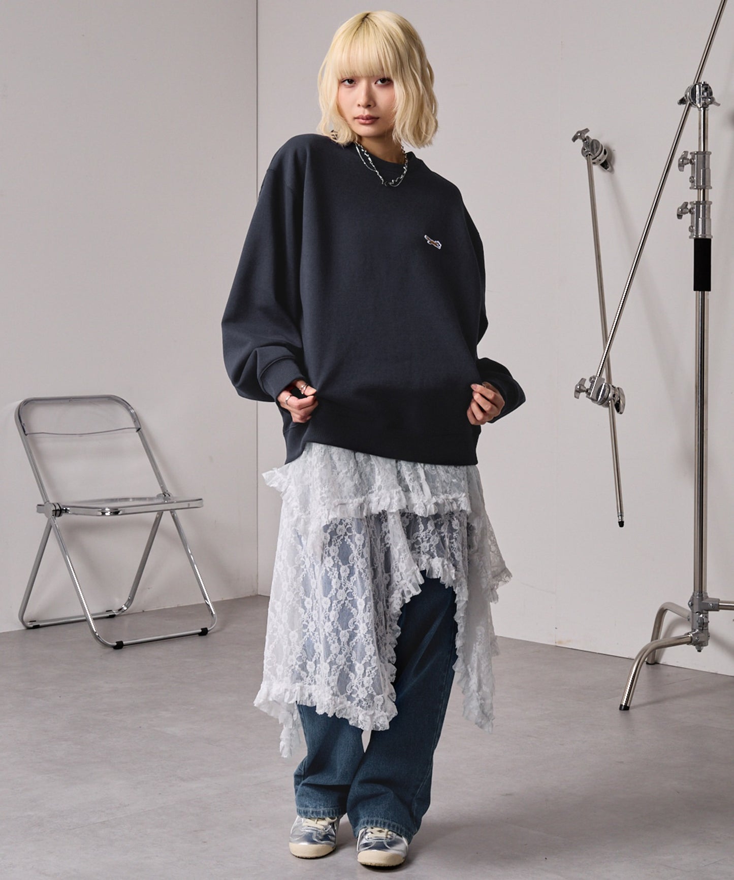 PENNEYS THE FOX Logo 狐狸刺繡寬版大學T上衣