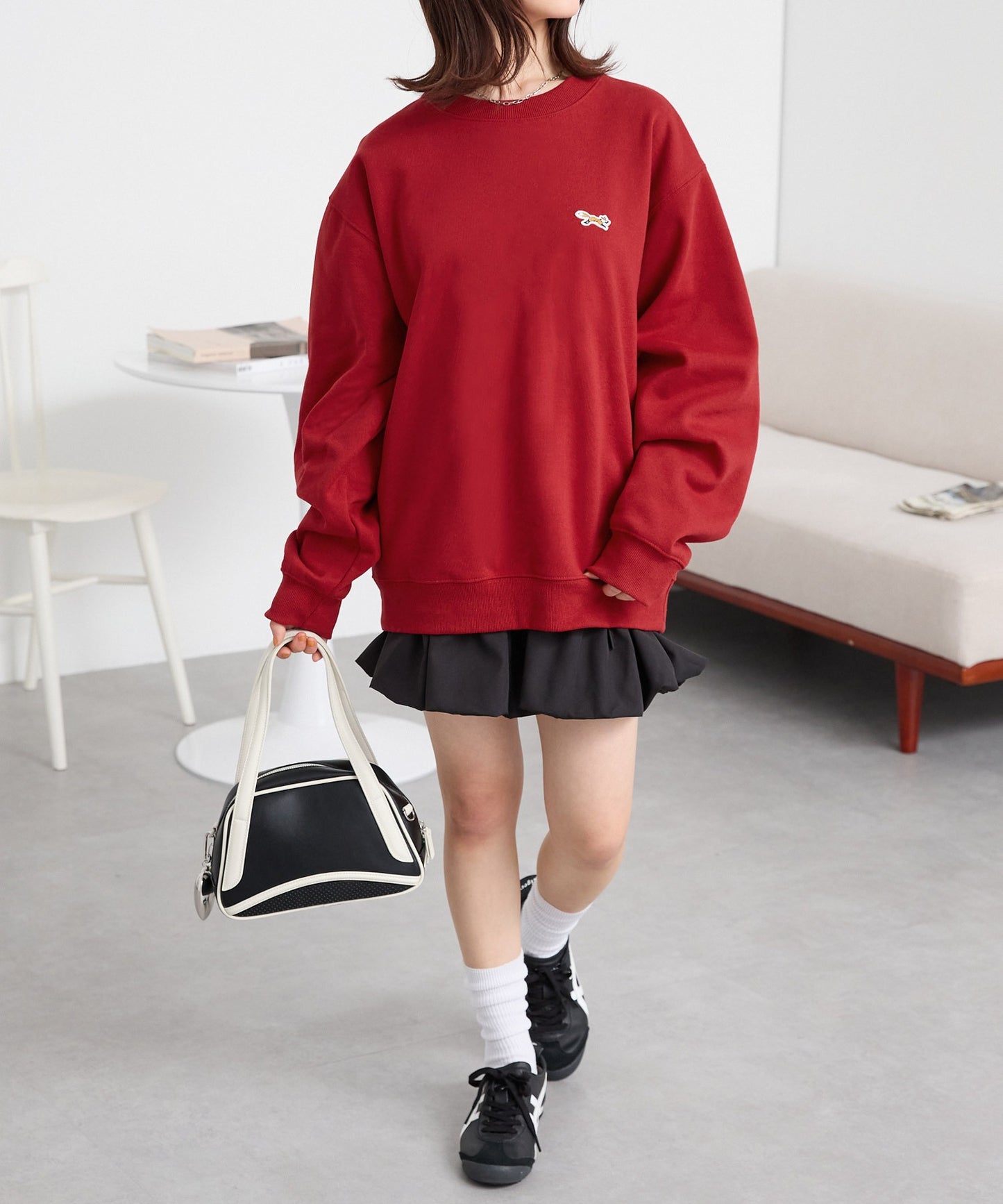 PENNEYS THE FOX Logo 狐狸刺繡寬版大學T上衣