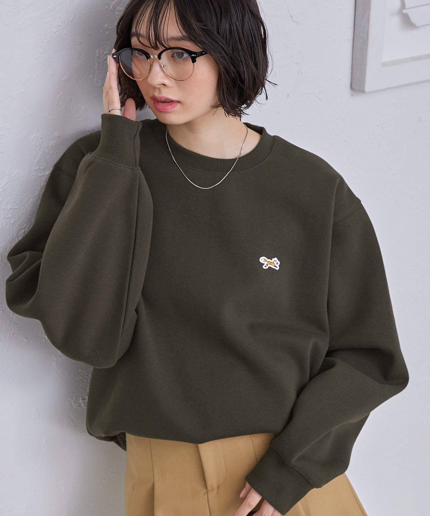 PENNEYS THE FOX Logo 狐狸刺繡寬版大學T上衣