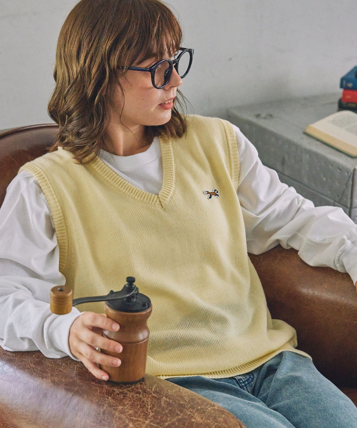 PENNEYS THE FOX Logo 狐狸刺繡LOGO V領針織背心