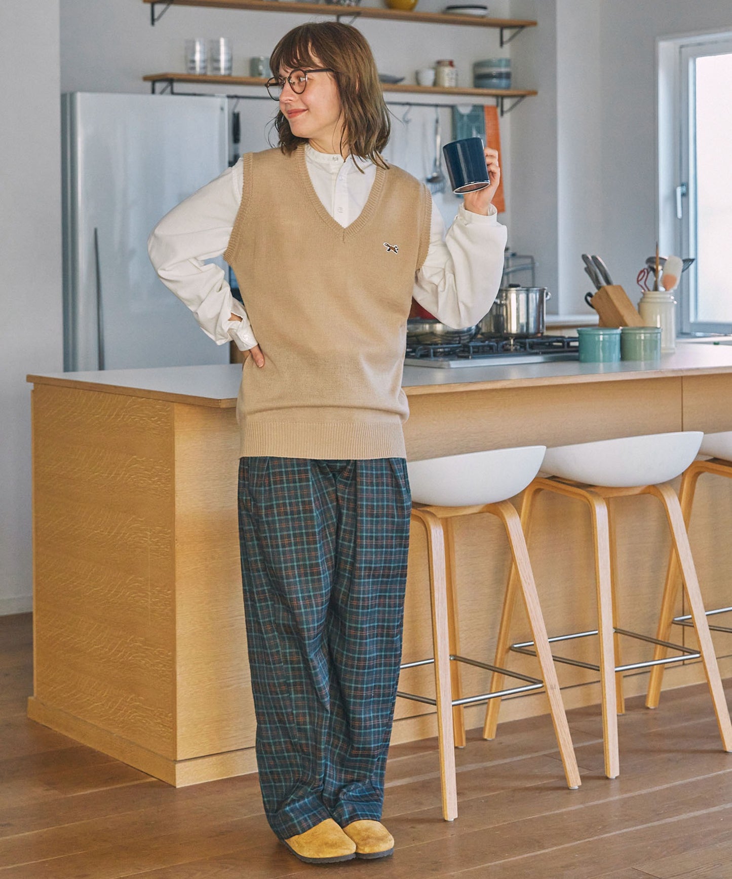 PENNEYS THE FOX Logo 狐狸刺繡LOGO V領針織背心