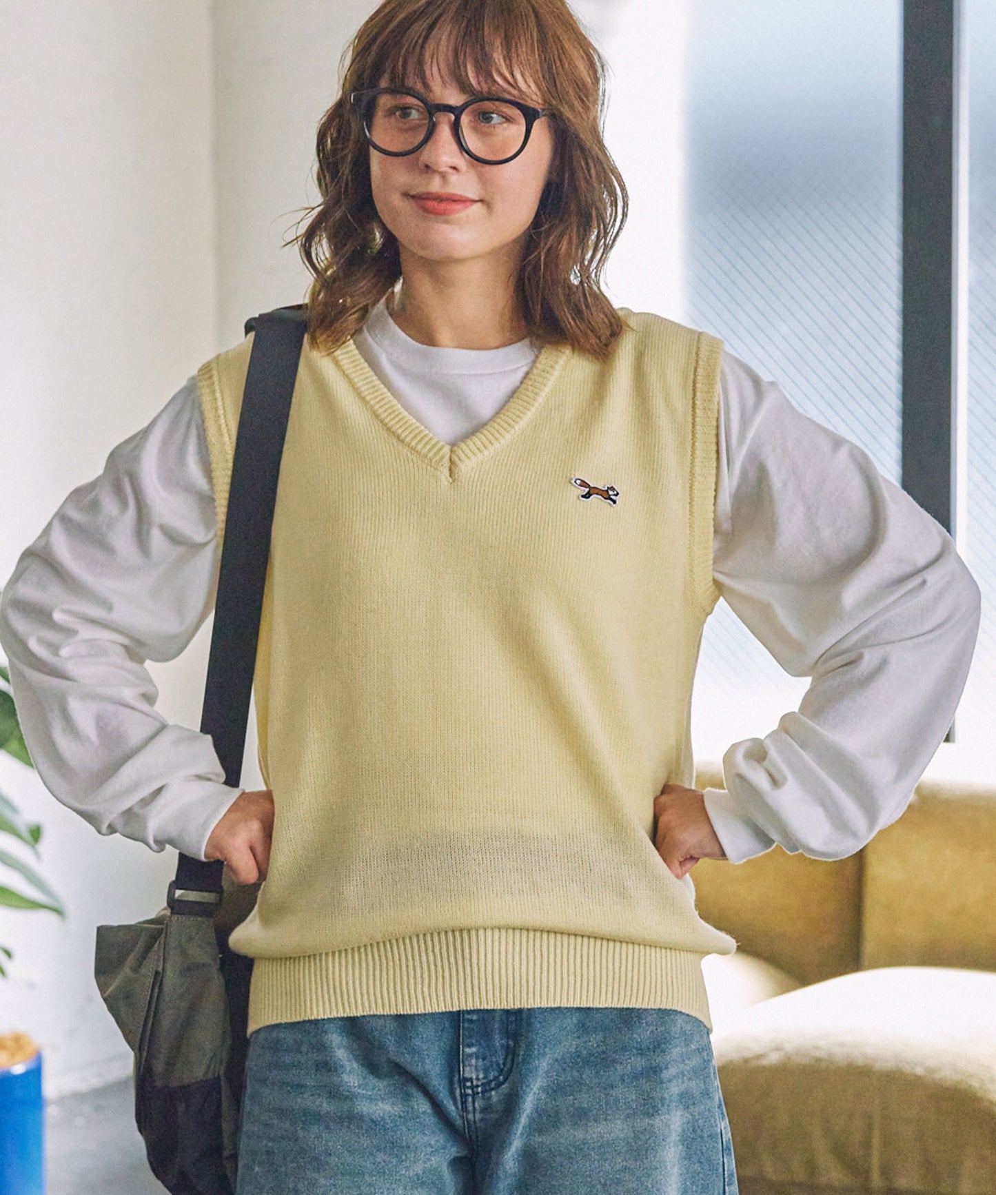 PENNEYS THE FOX Logo 狐狸刺繡LOGO V領針織背心