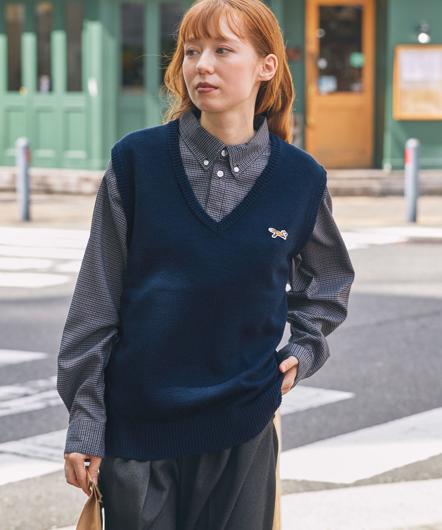 PENNEYS THE FOX Logo 狐狸刺繡LOGO V領針織背心