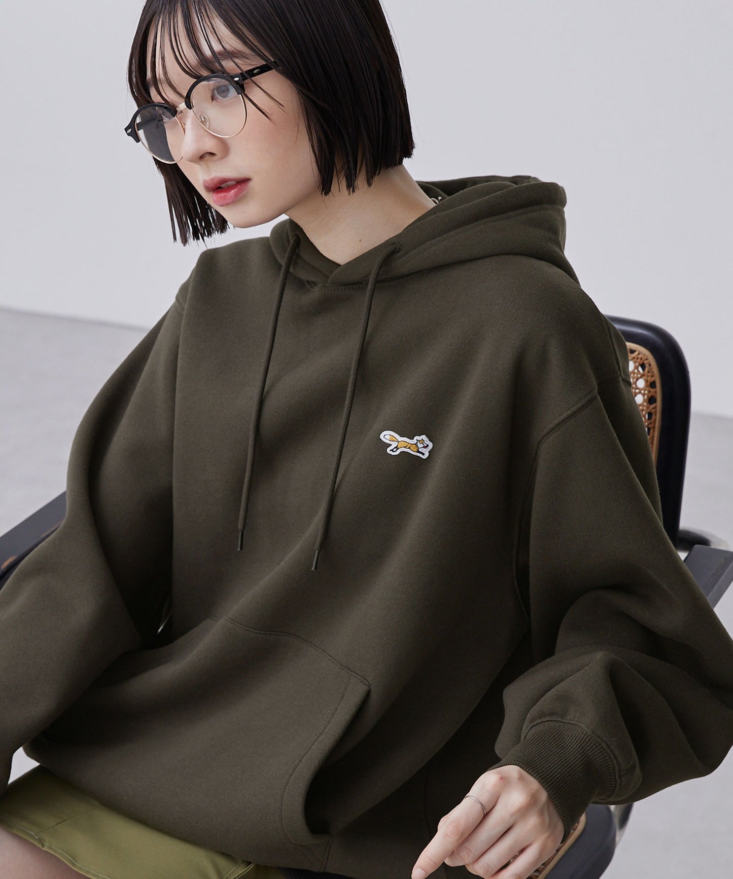 PENNEYS THE FOX Logo 狐狸刺繡寬版連帽大學T