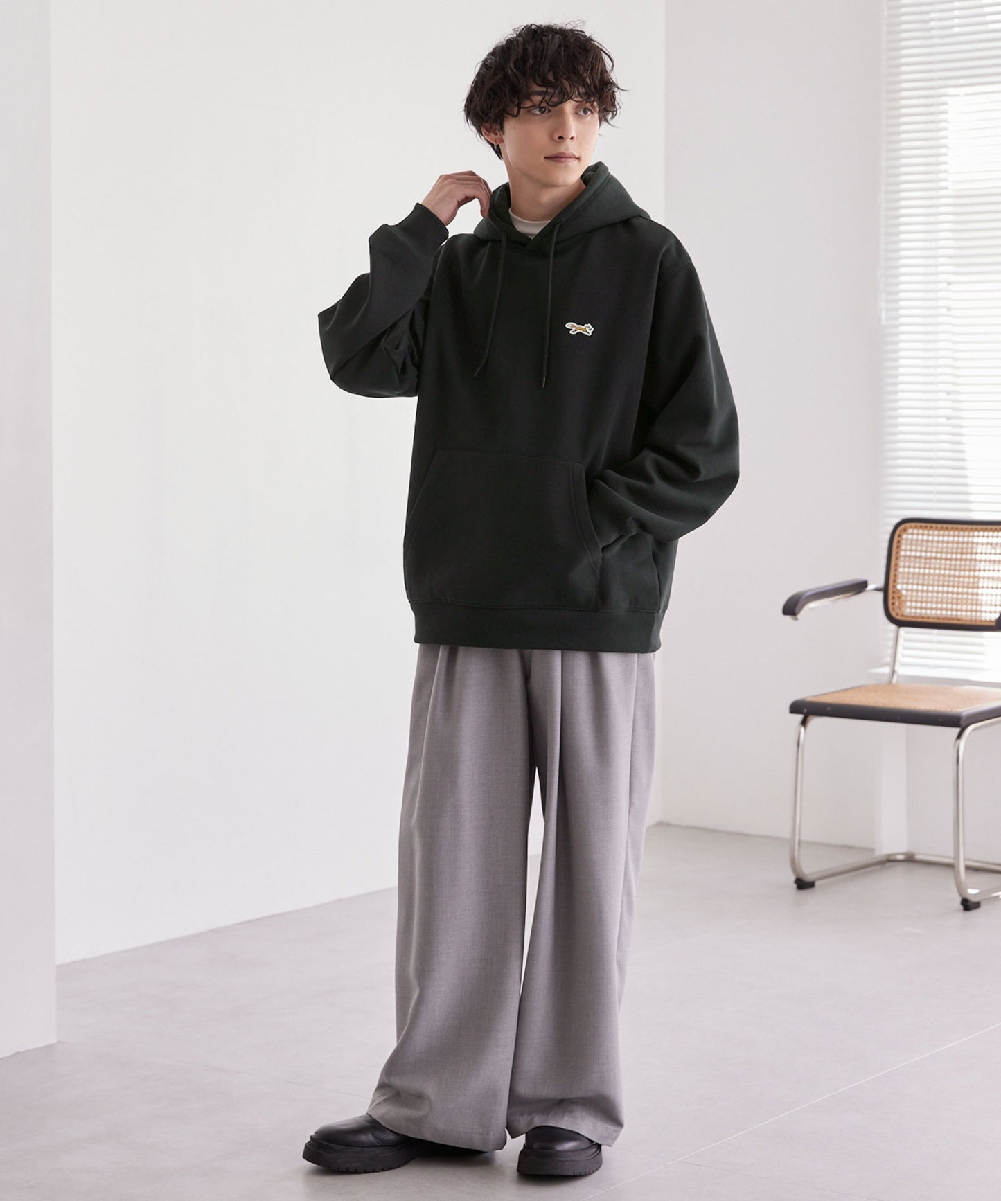 PENNEYS THE FOX Logo 狐狸刺繡寬版連帽大學T