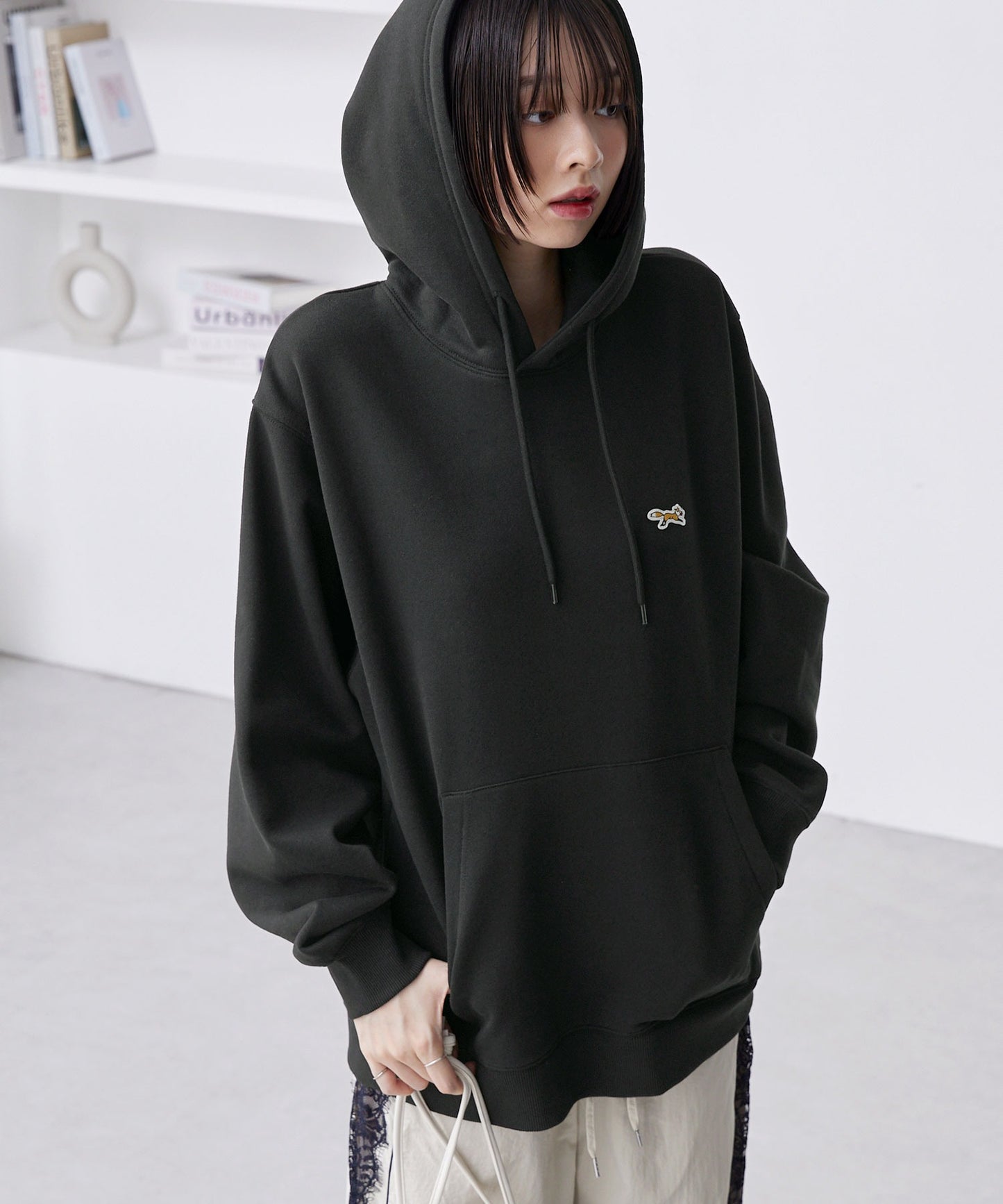 PENNEYS THE FOX Logo 狐狸刺繡寬版連帽大學T