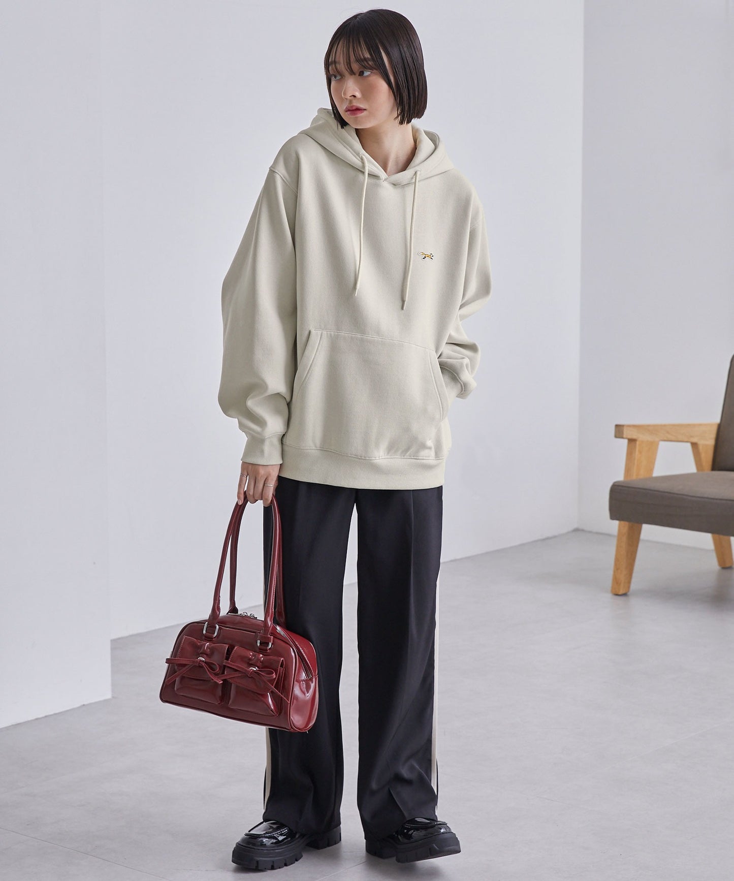 PENNEYS THE FOX Logo 狐狸刺繡寬版連帽大學T