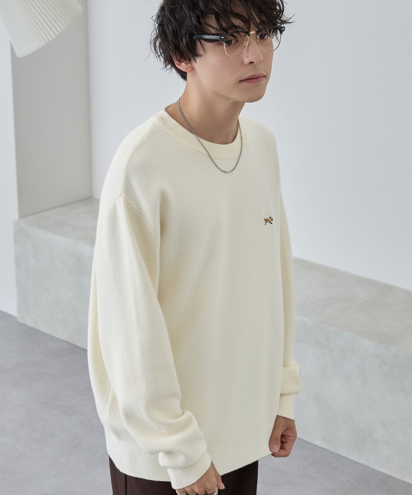 PENNEYS THE FOX Logo 狐狸刺繡寬版針織上衣