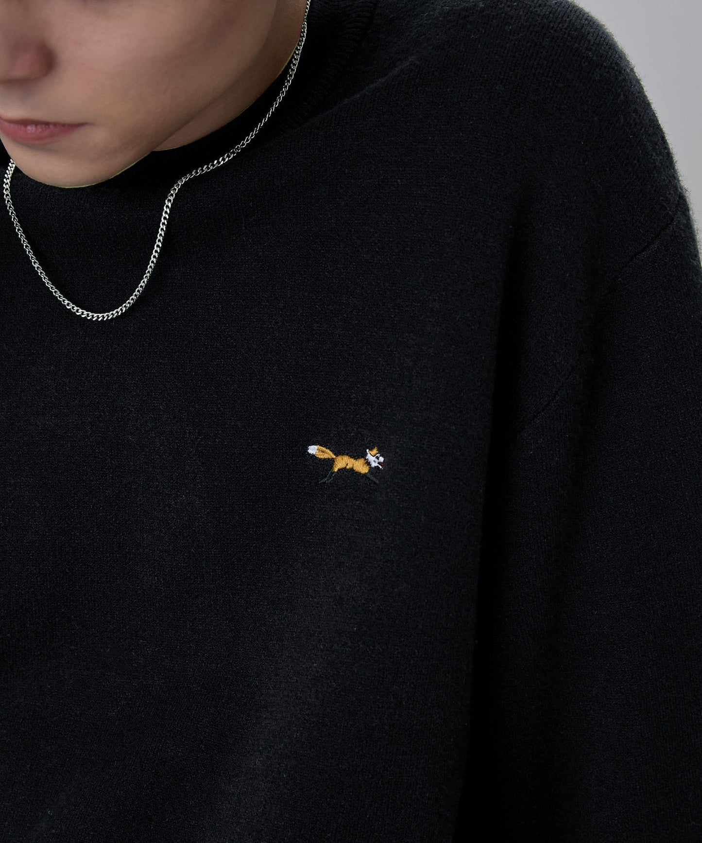 PENNEYS THE FOX Logo 狐狸刺繡寬版針織上衣