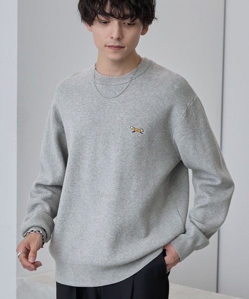 PENNEYS THE FOX Logo 狐狸刺繡寬版針織上衣