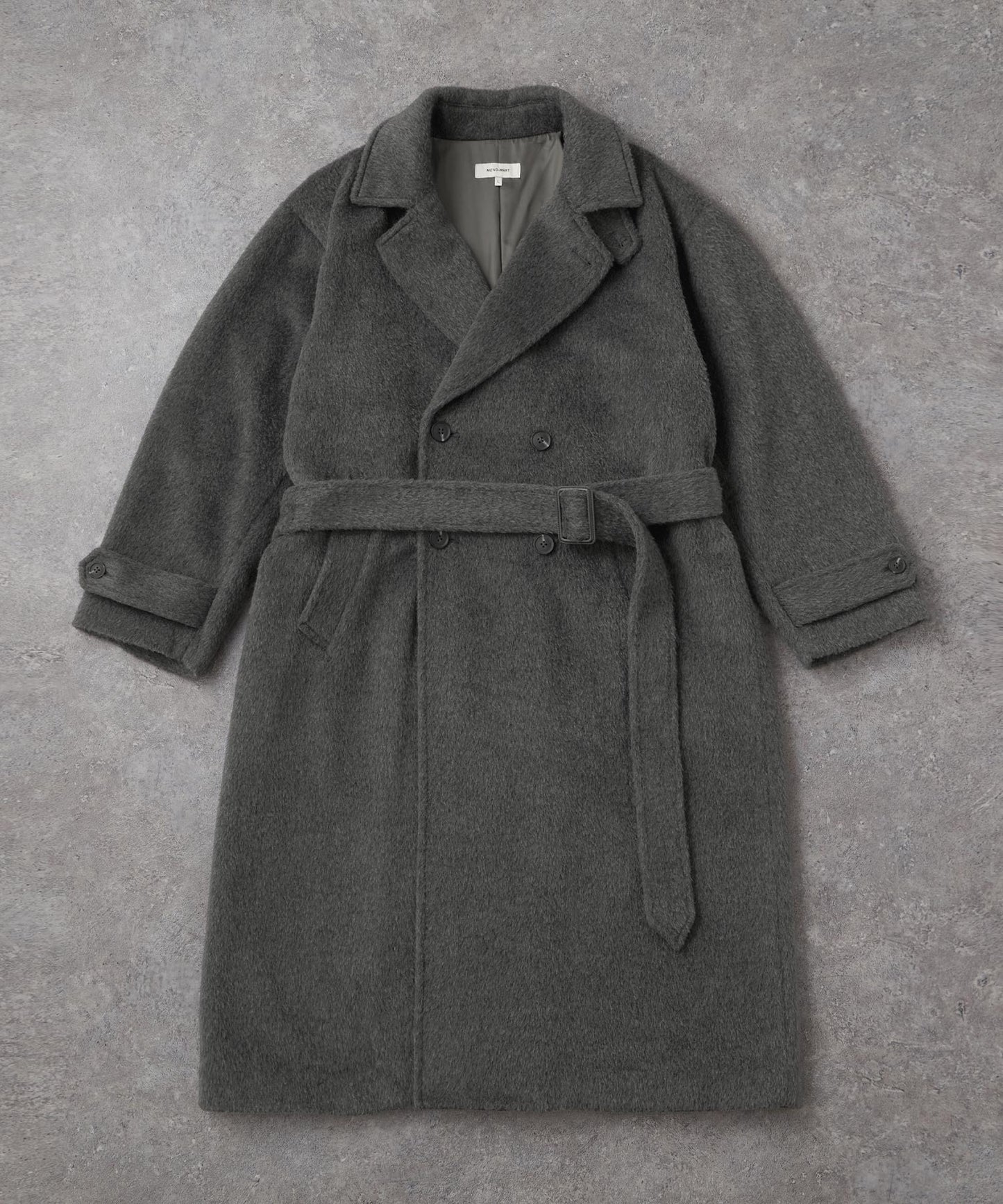 CIYOT-シヨウト- 長版雙排釦寬鬆毛呢大衣外套