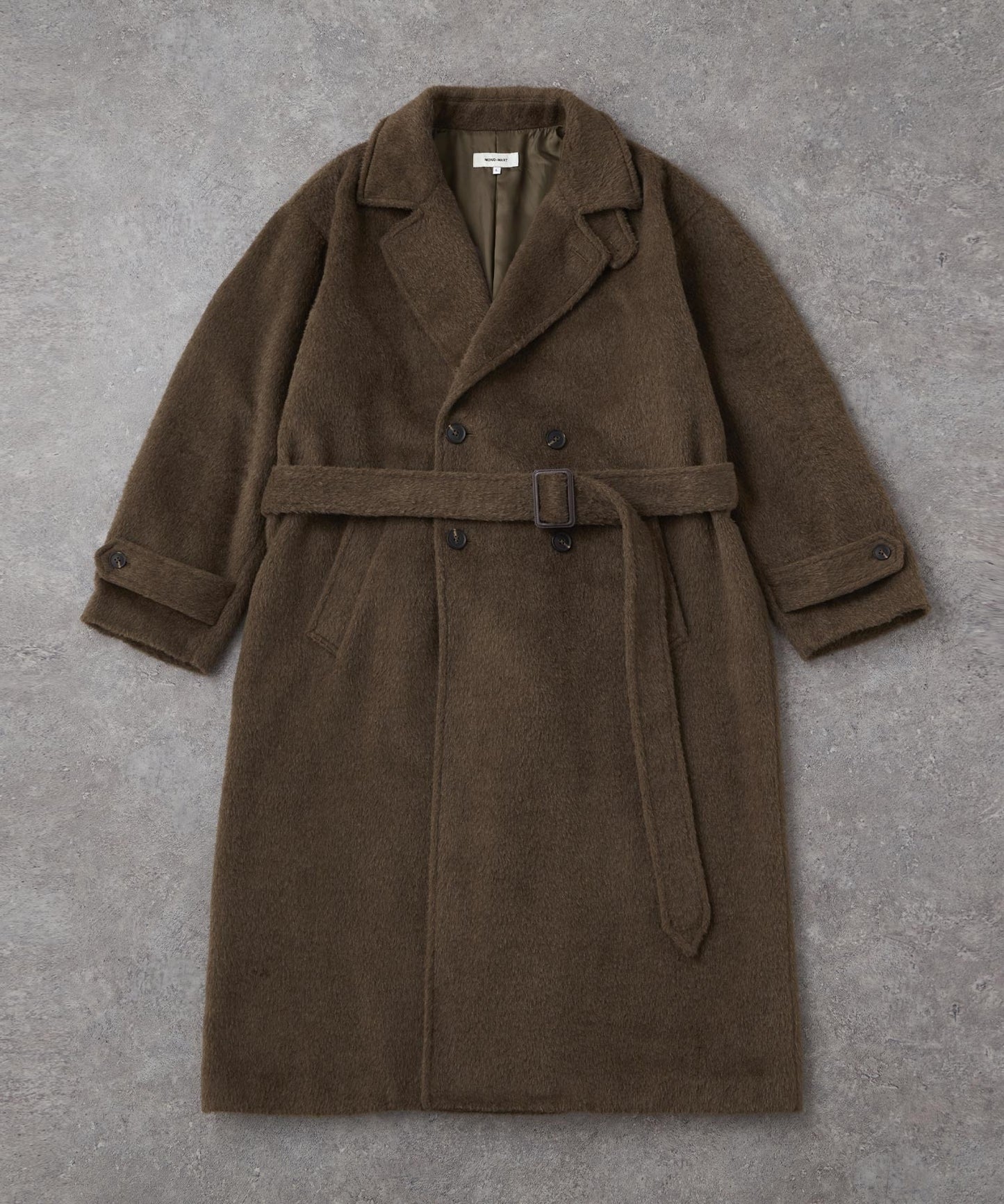 CIYOT-シヨウト- 長版雙排釦寬鬆毛呢大衣外套