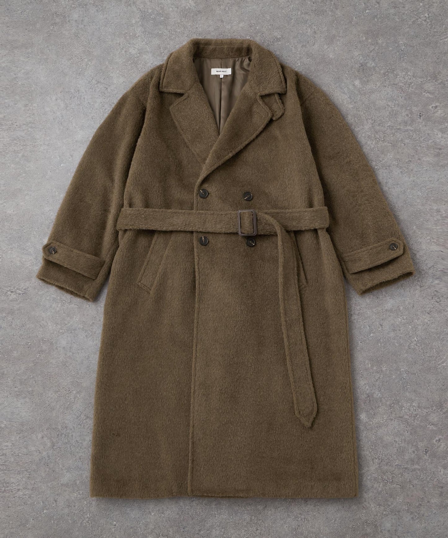 CIYOT-シヨウト- 長版雙排釦寬鬆毛呢大衣外套